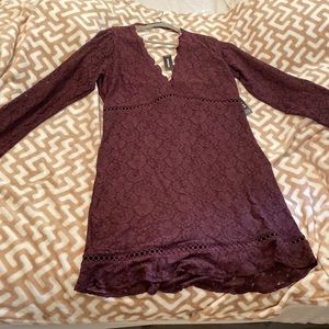 🔥NWT Express lace long sleeve dress